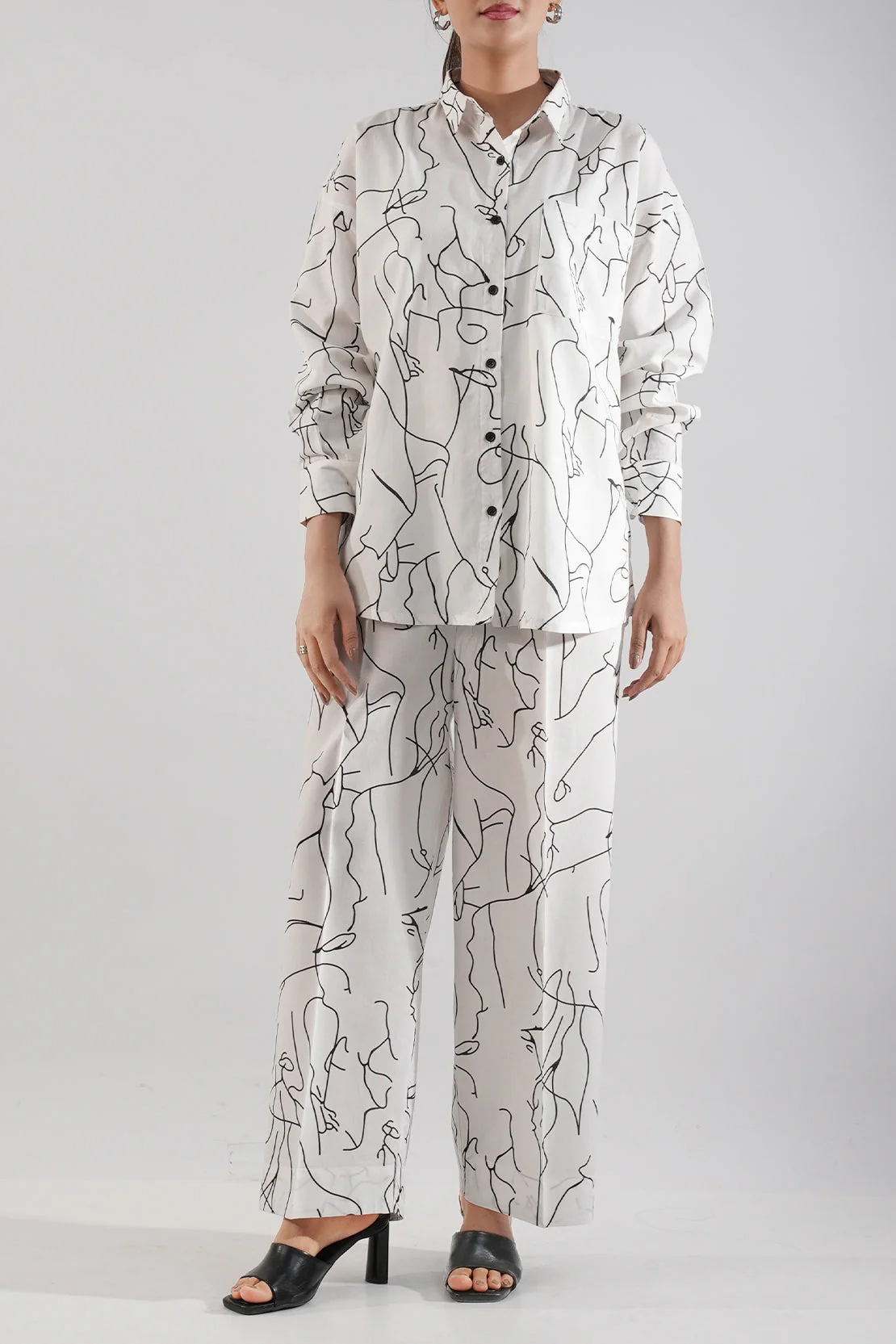 Jacquard Viscose Stitched 2 Piece (Shirt/Trouser) - Image 3