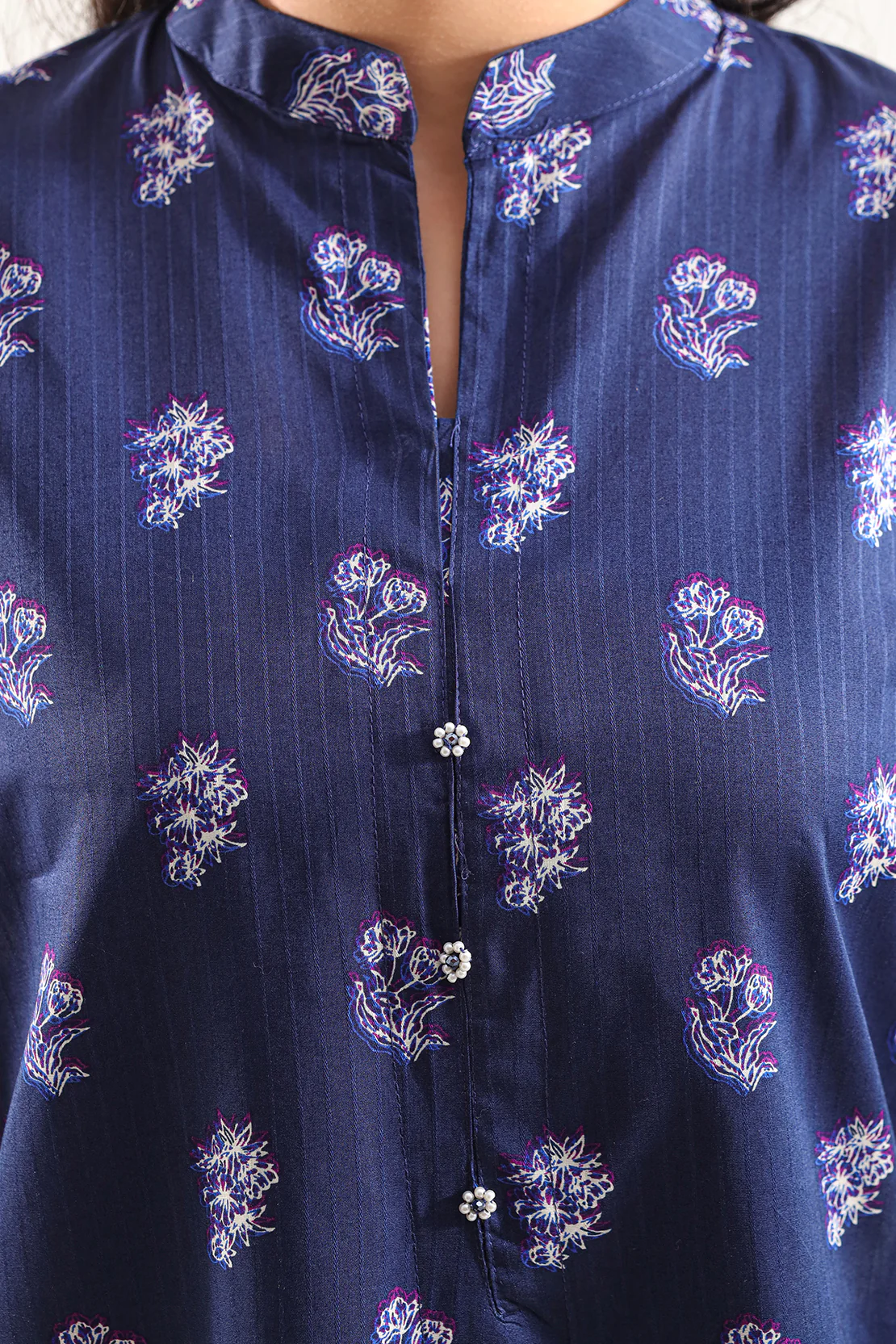 Lawn Printed Jacquard Emb Stitched Shirt - Image 4