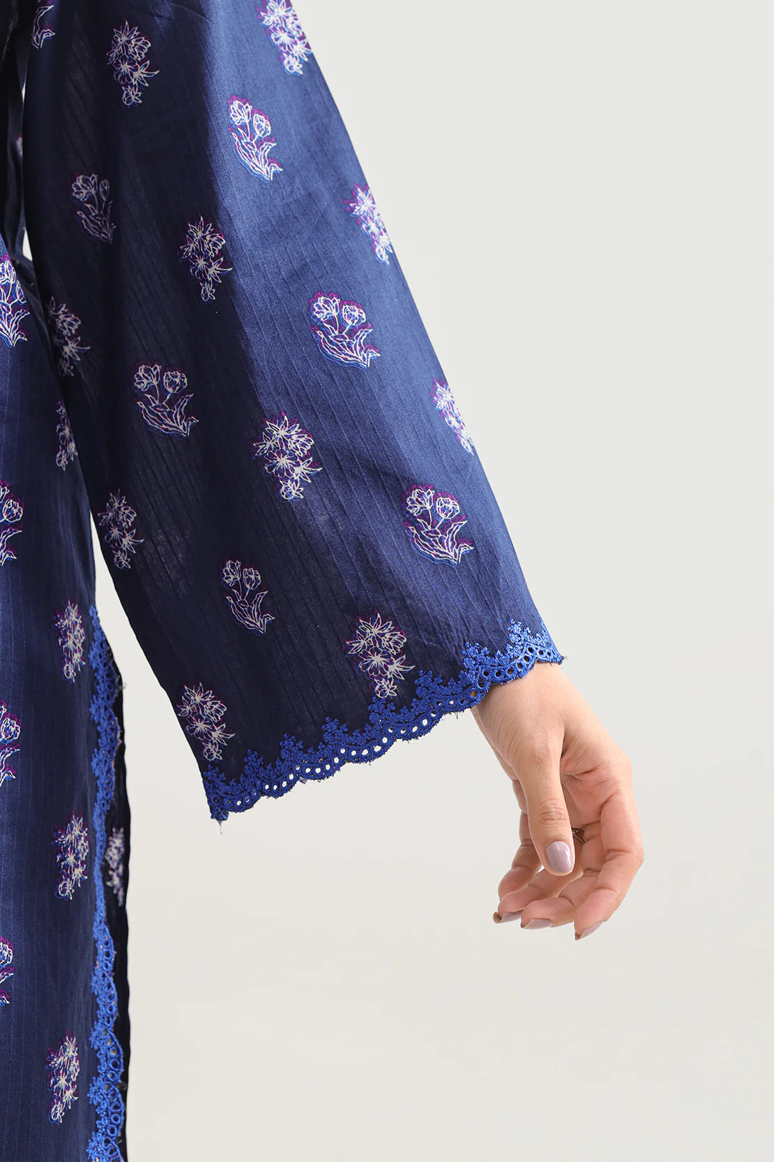 Lawn Printed Jacquard Emb Stitched Shirt - Image 5
