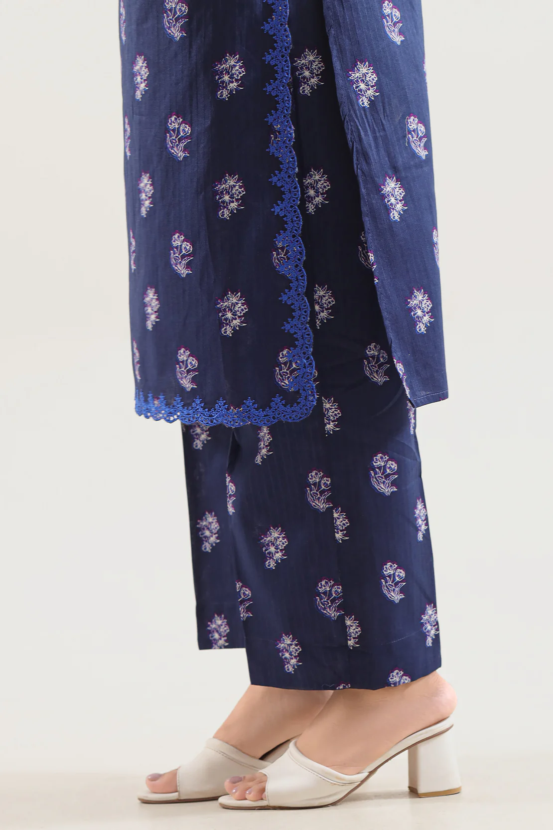 Lawn Printed Jacquard Emb Stitched Shirt - Image 6