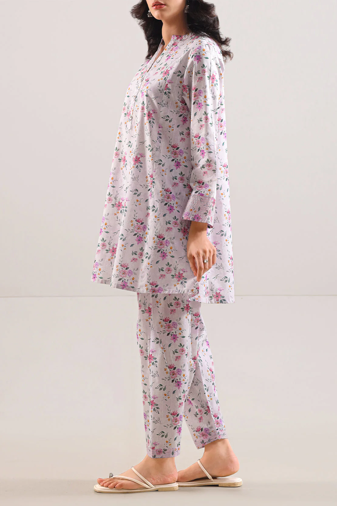 Lawn Printed Jacquard Emb Stitched Shirt - Image 2