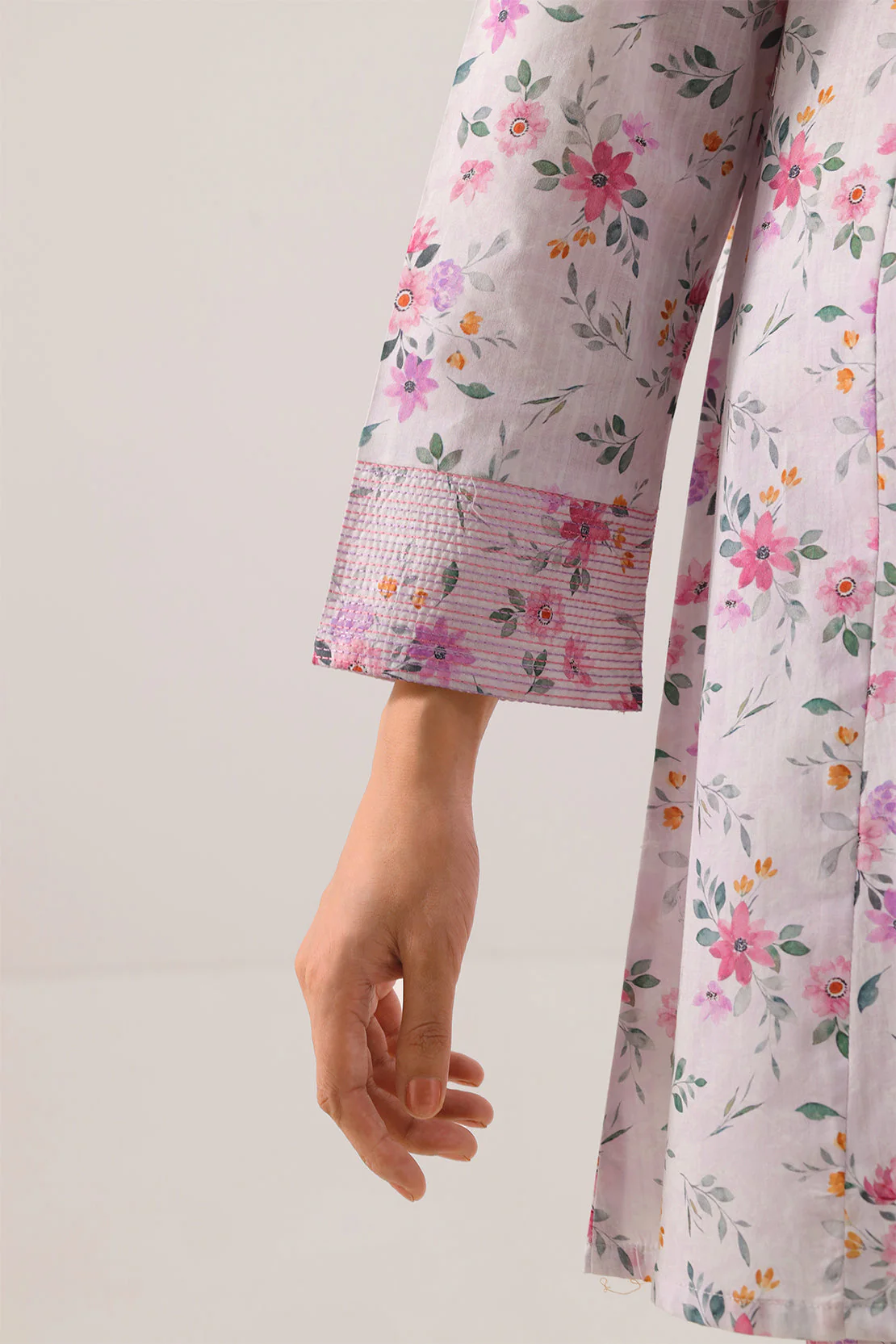 Lawn Printed Jacquard Emb Stitched Shirt - Image 5