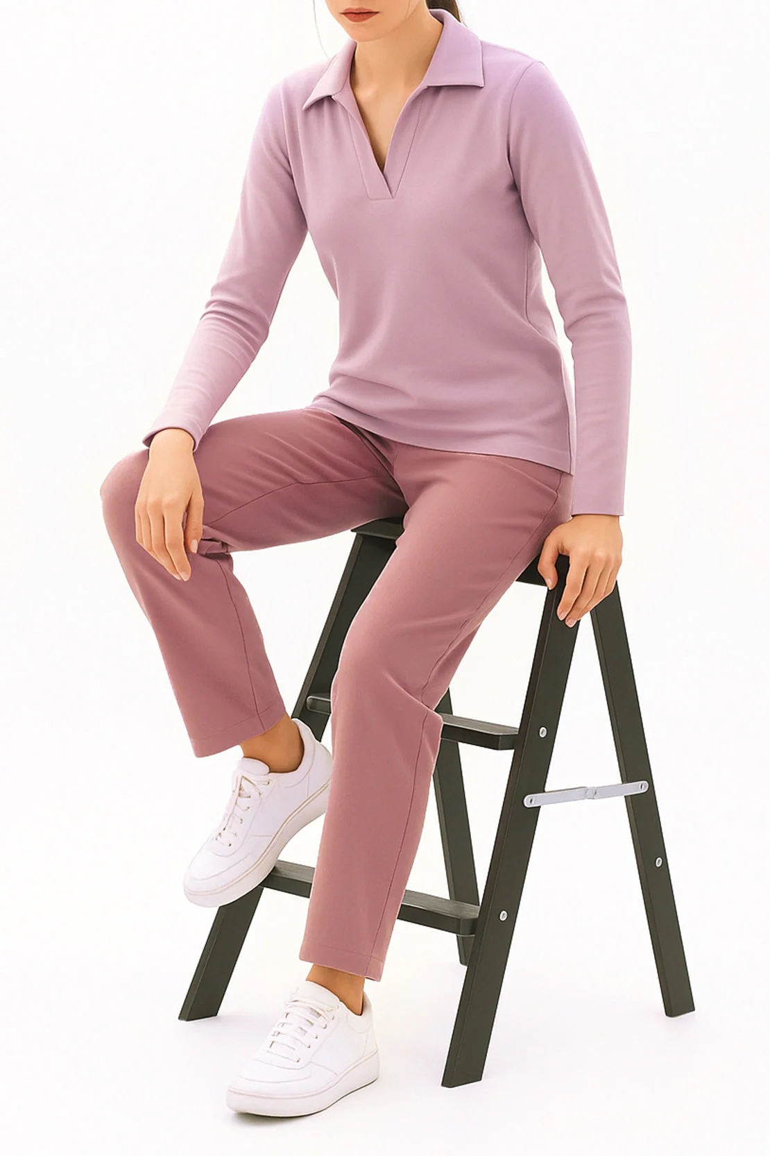 Long Sleeve Polo Shirt - Image 4