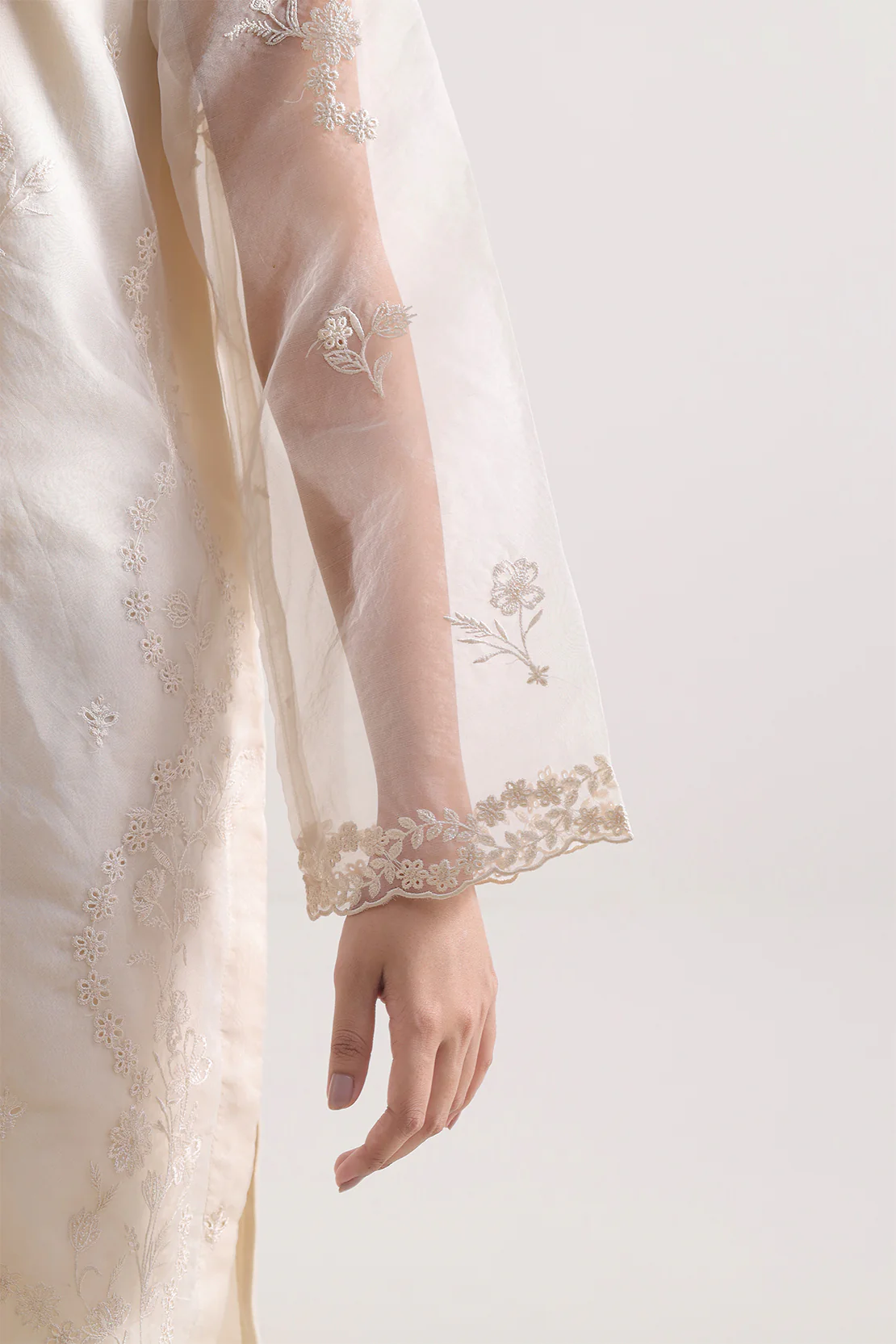 Luxury Pret Embroidered Stitched Organza 2 Piece (Shirt/Trouser) - Image 6