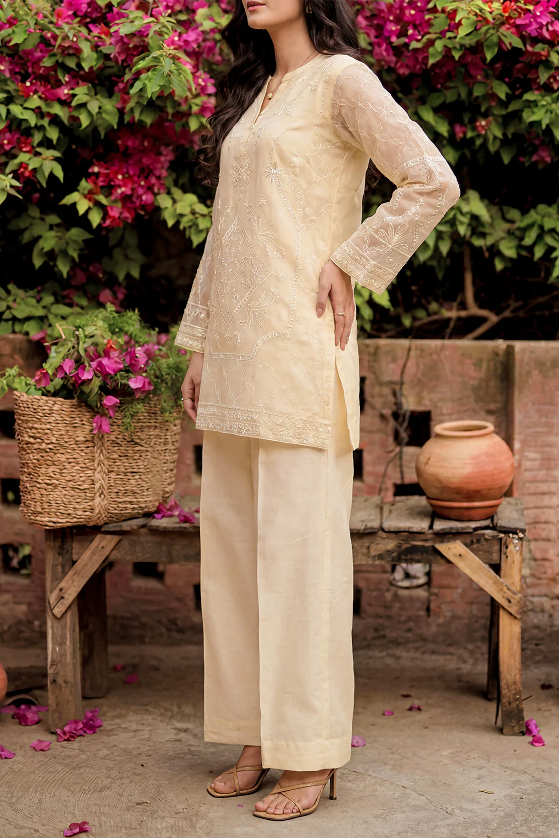 Lux Pret Embroidered Stitched Organza 2 Piece (Shirt/Trouser) - Image 4