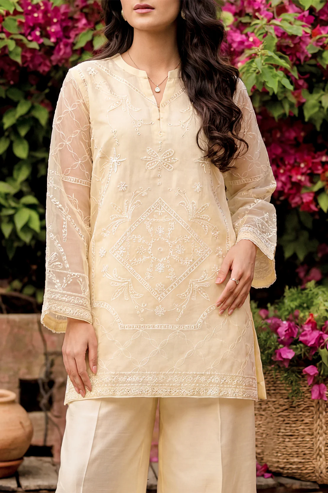 Lux Pret Embroidered Stitched Organza 2 Piece (Shirt/Trouser) - Image 5
