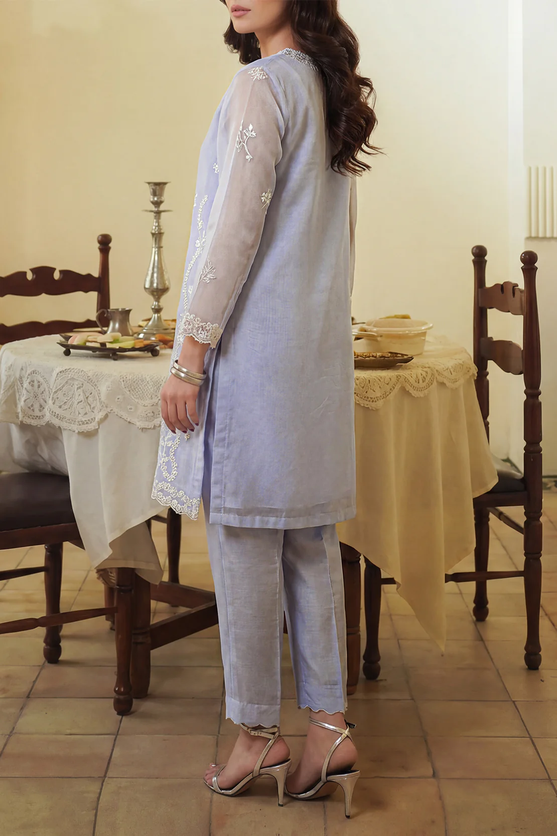 Lux Pret Embroidered Stitched Organza 2 Piece (Shirt/Trouser) - Image 5