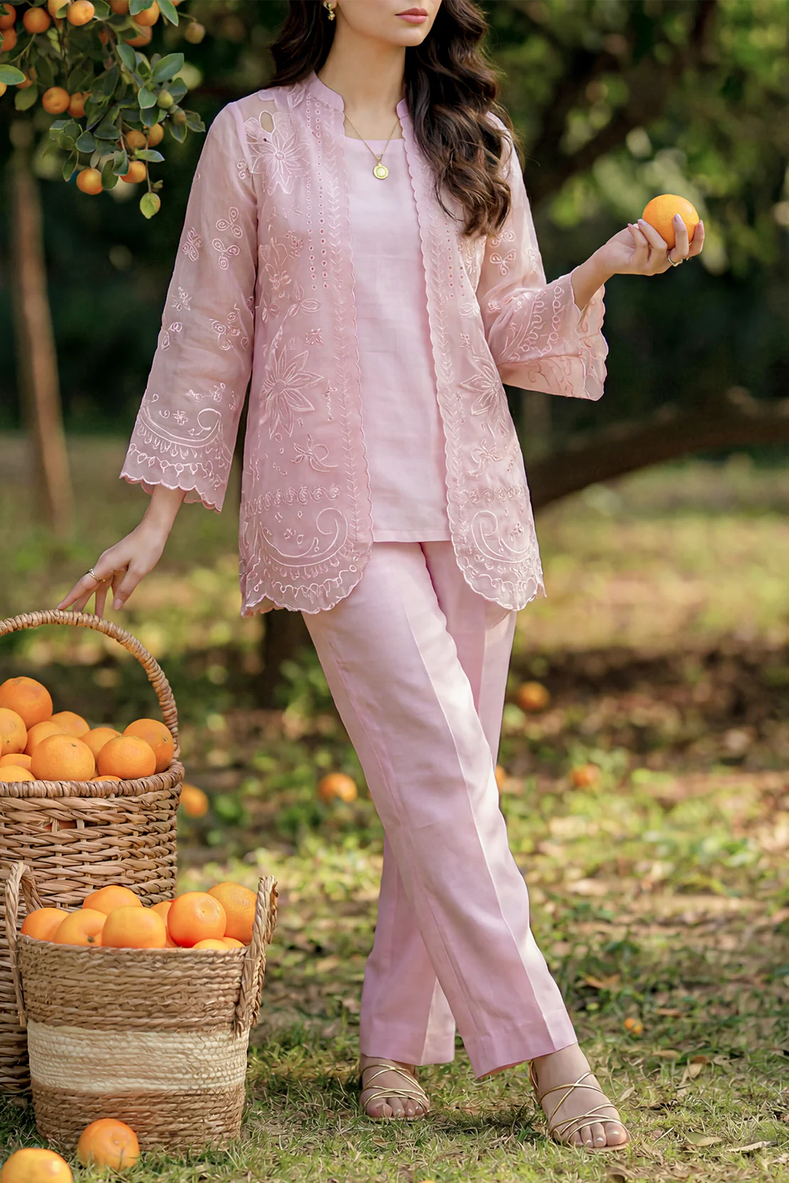 Lux Pret Embroidered Stitched Organza 2 Piece (Shirt/Trouser)