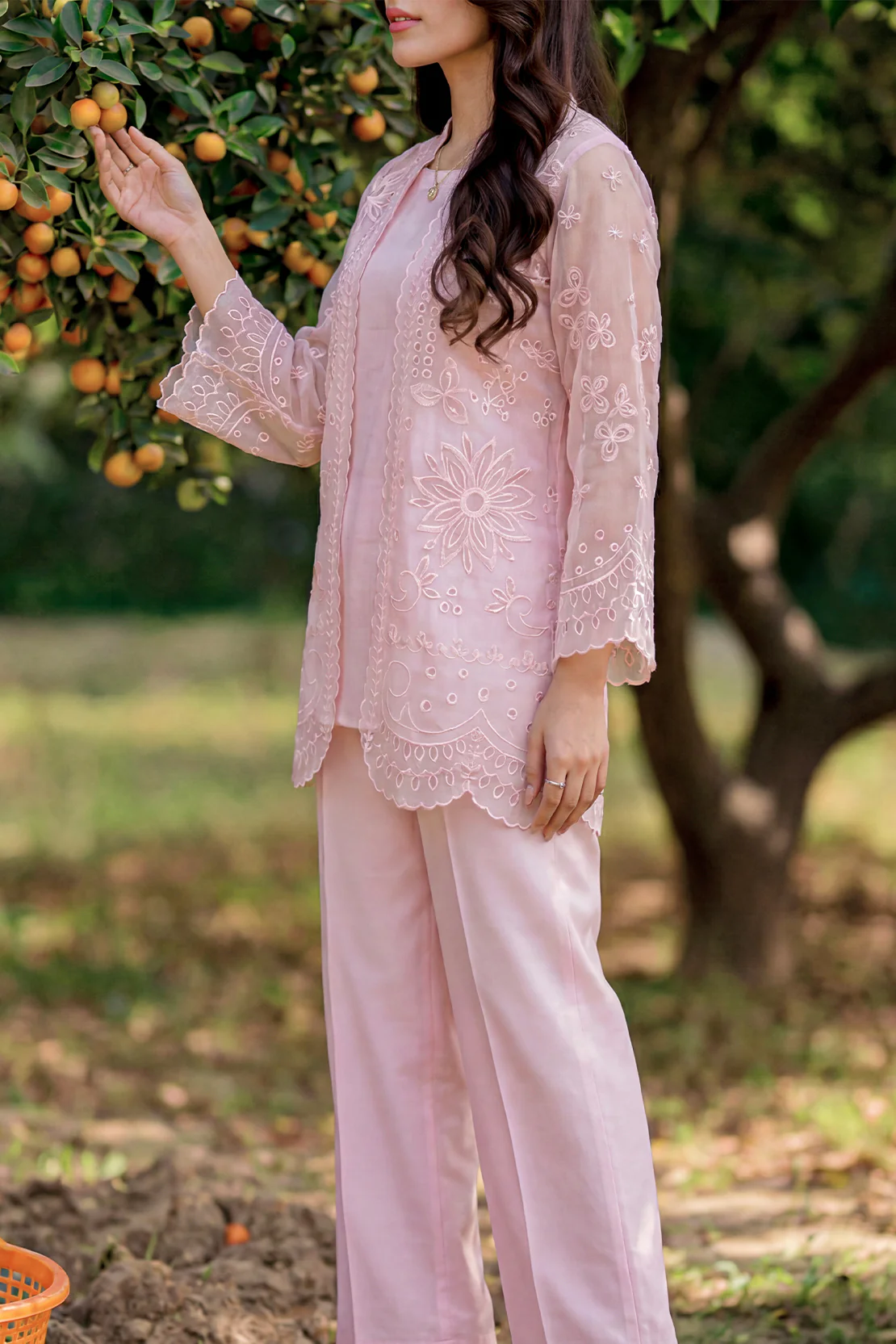Lux Pret Embroidered Stitched Organza 2 Piece (Shirt/Trouser) - Image 3