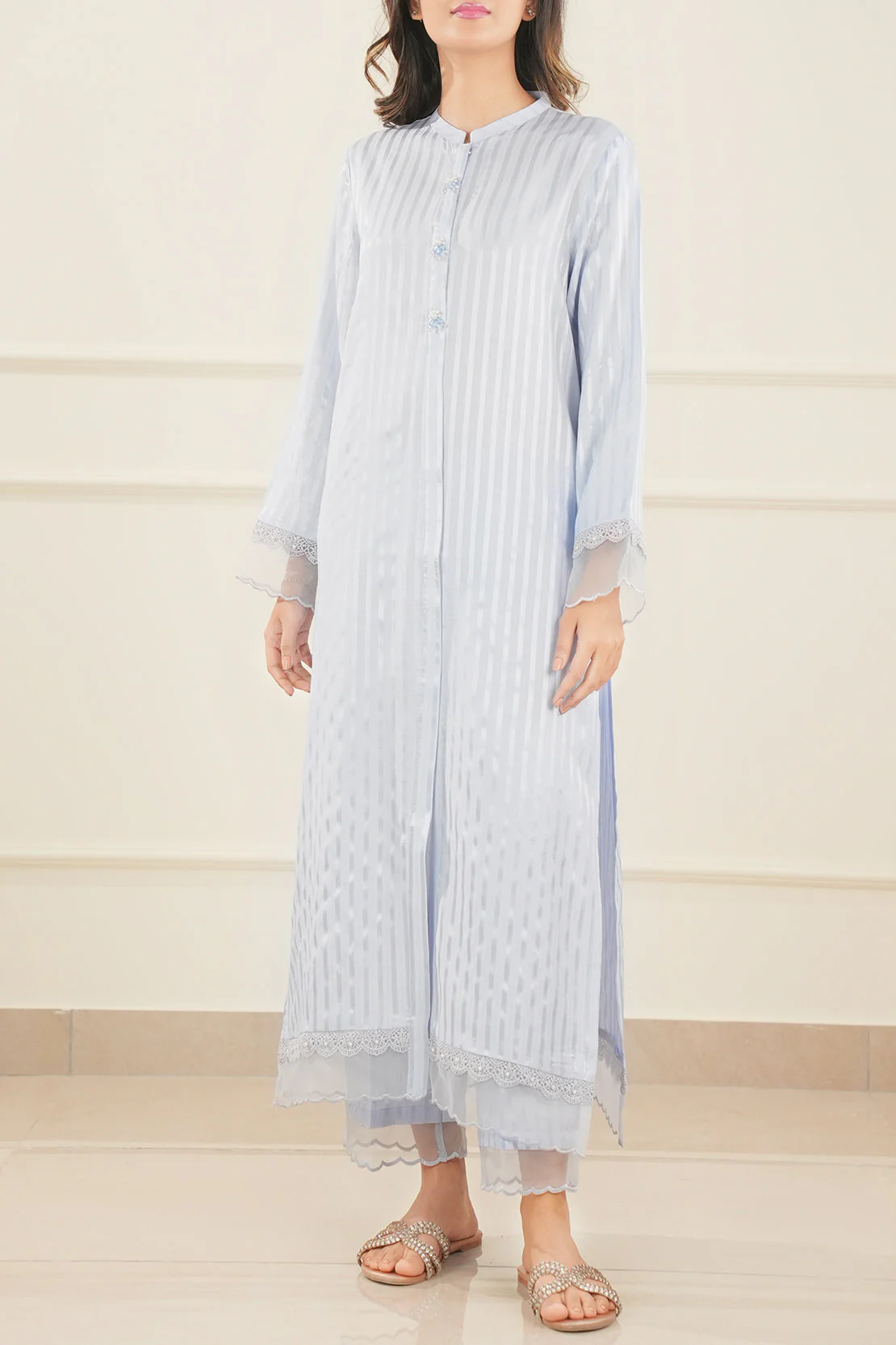 Lux Pret Stitched Zari Mesuri 2 Piece (Shirt/Trouser)