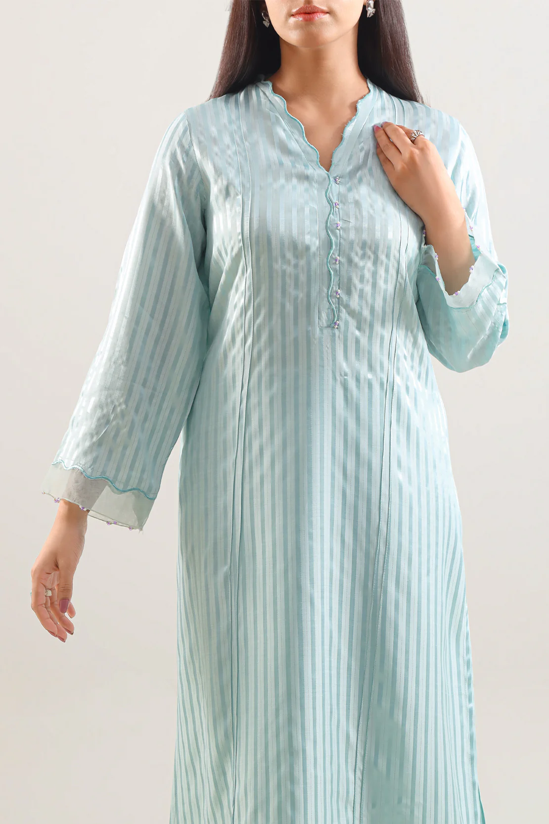 Lux Pret Stitched Zari Mesuri 2 Piece (Shirt/Trouser) - Image 2