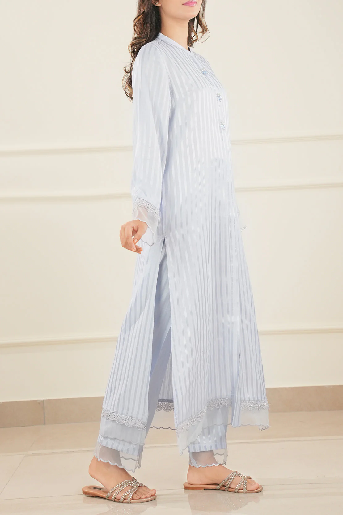 Lux Pret Stitched Zari Mesuri 2 Piece (Shirt/Trouser) - Image 2