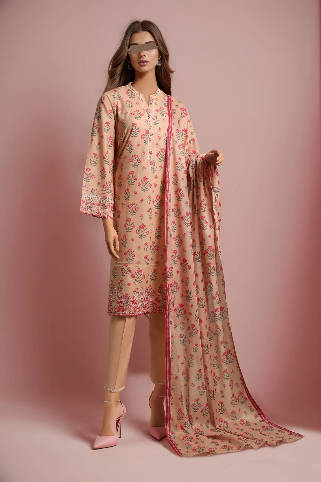 Luxury Emb Lawn Stitched 3 Piece