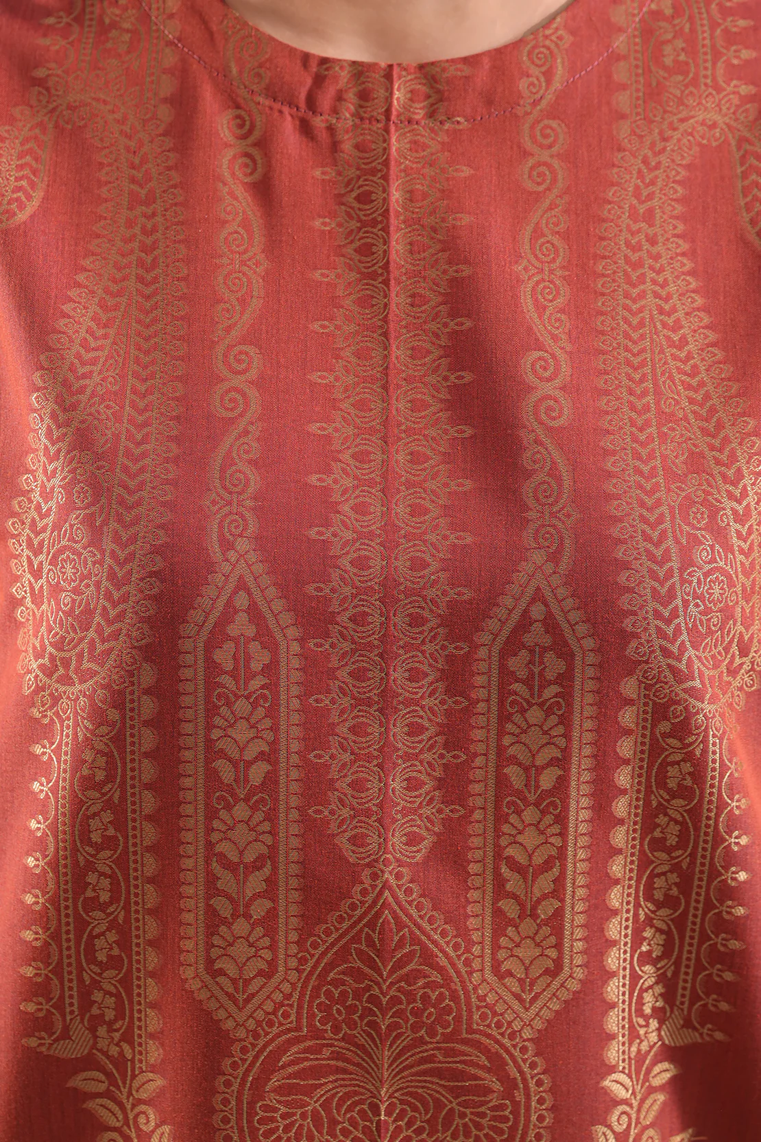 Luxury Pret Cotton Jacquard Embroidered Stitched (Shirt/Trouser) - Image 4