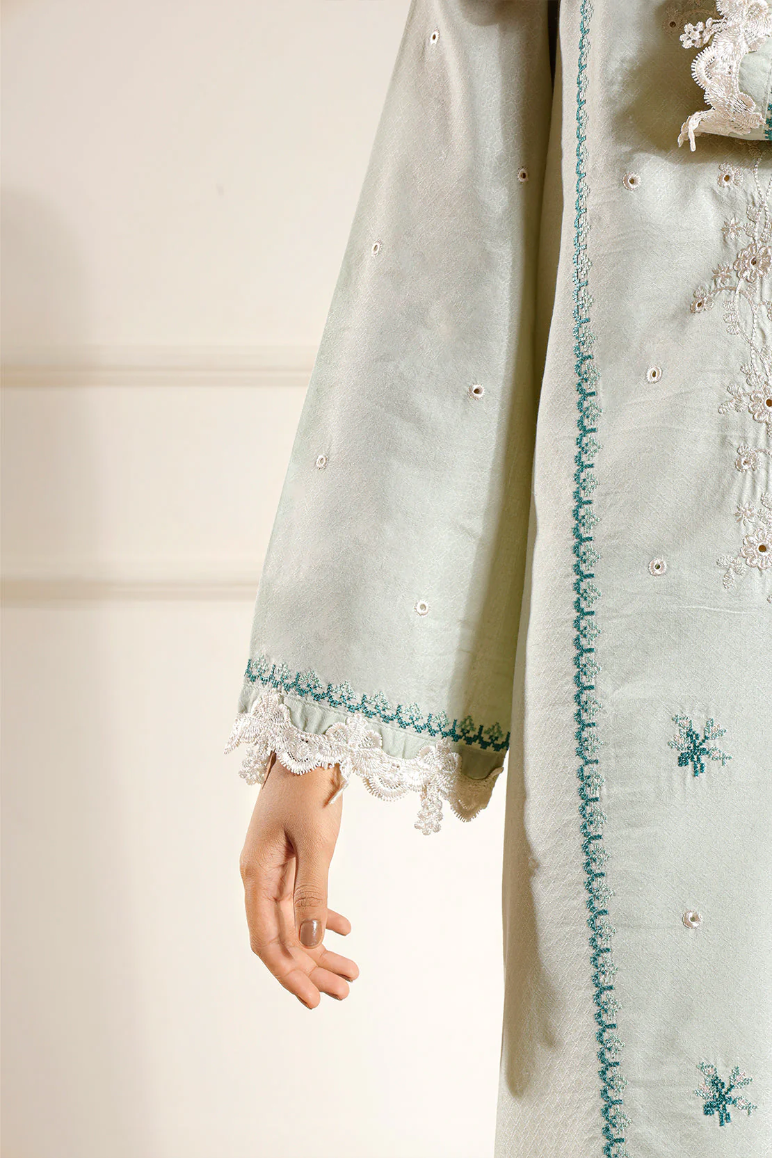 Luxury Pret  Cotton Jacquard Stitched 2 Piece (Shirt/Trouser) - Image 6