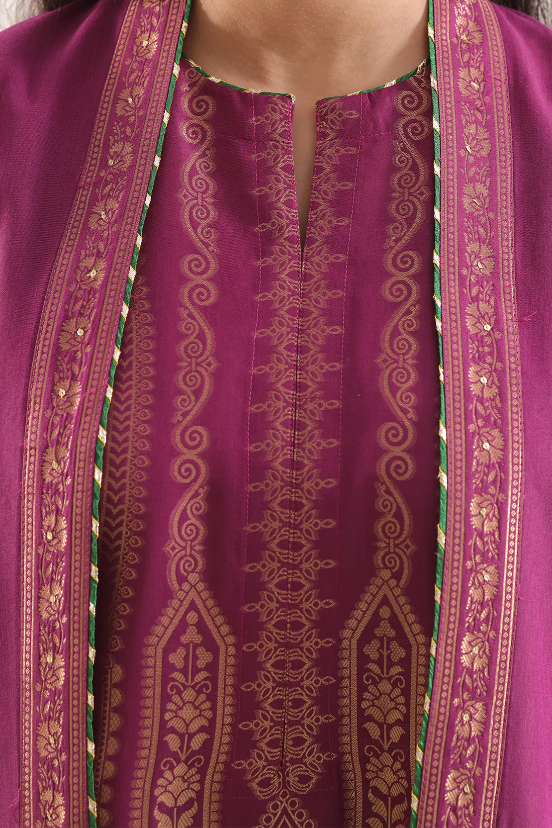 Luxury Pret Cotton Jacquard Stitched 2 Piece (Shirt/Trouser) - Image 4