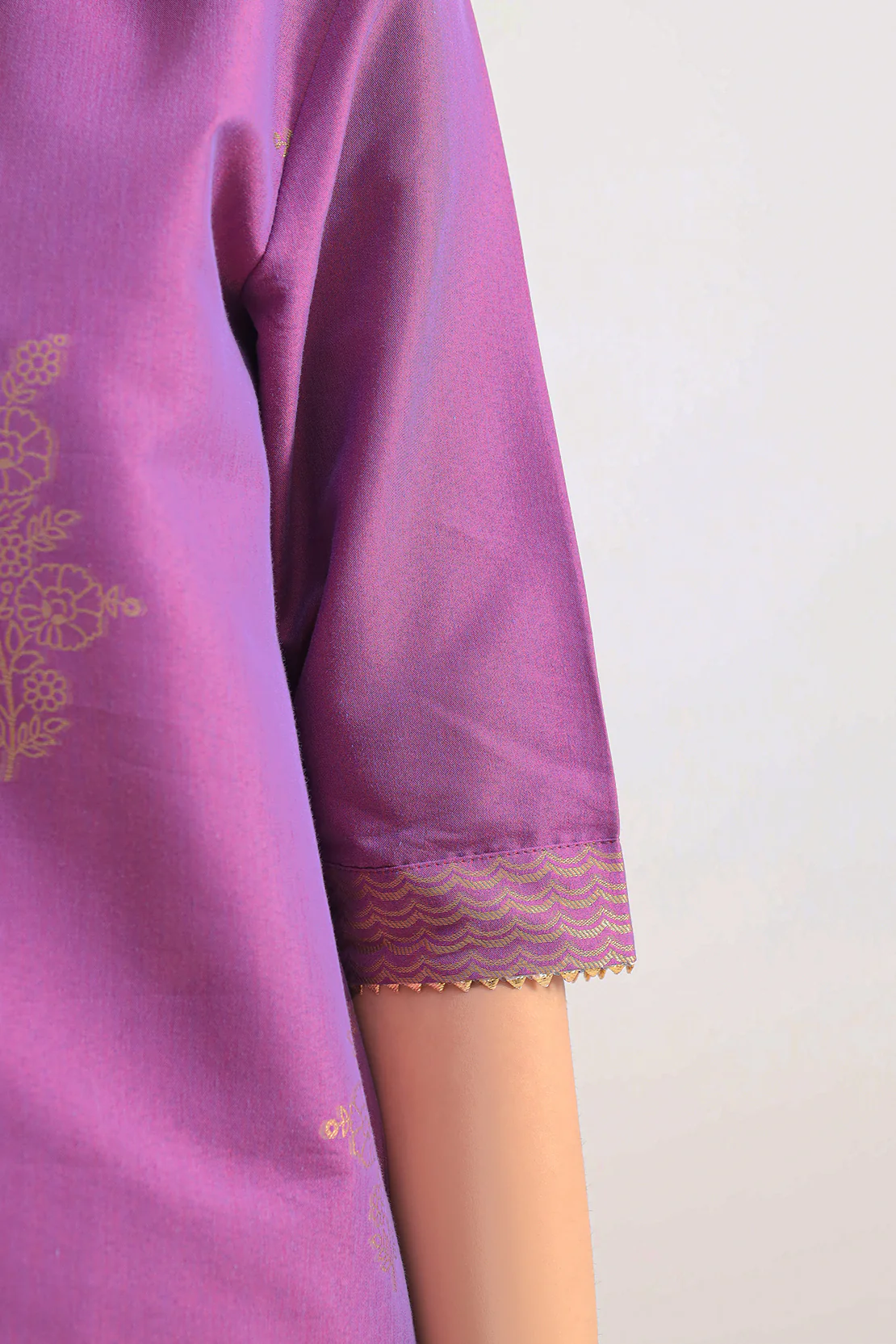 Luxury Pret Cotton Jacquard Stitched 3 Piece - Image 4