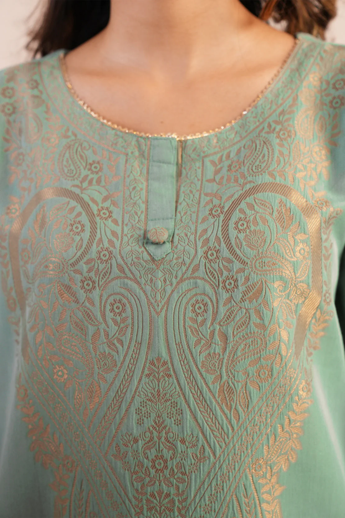 Luxury Pret Cotton Jacquard Stitched 3 Piece - Image 7