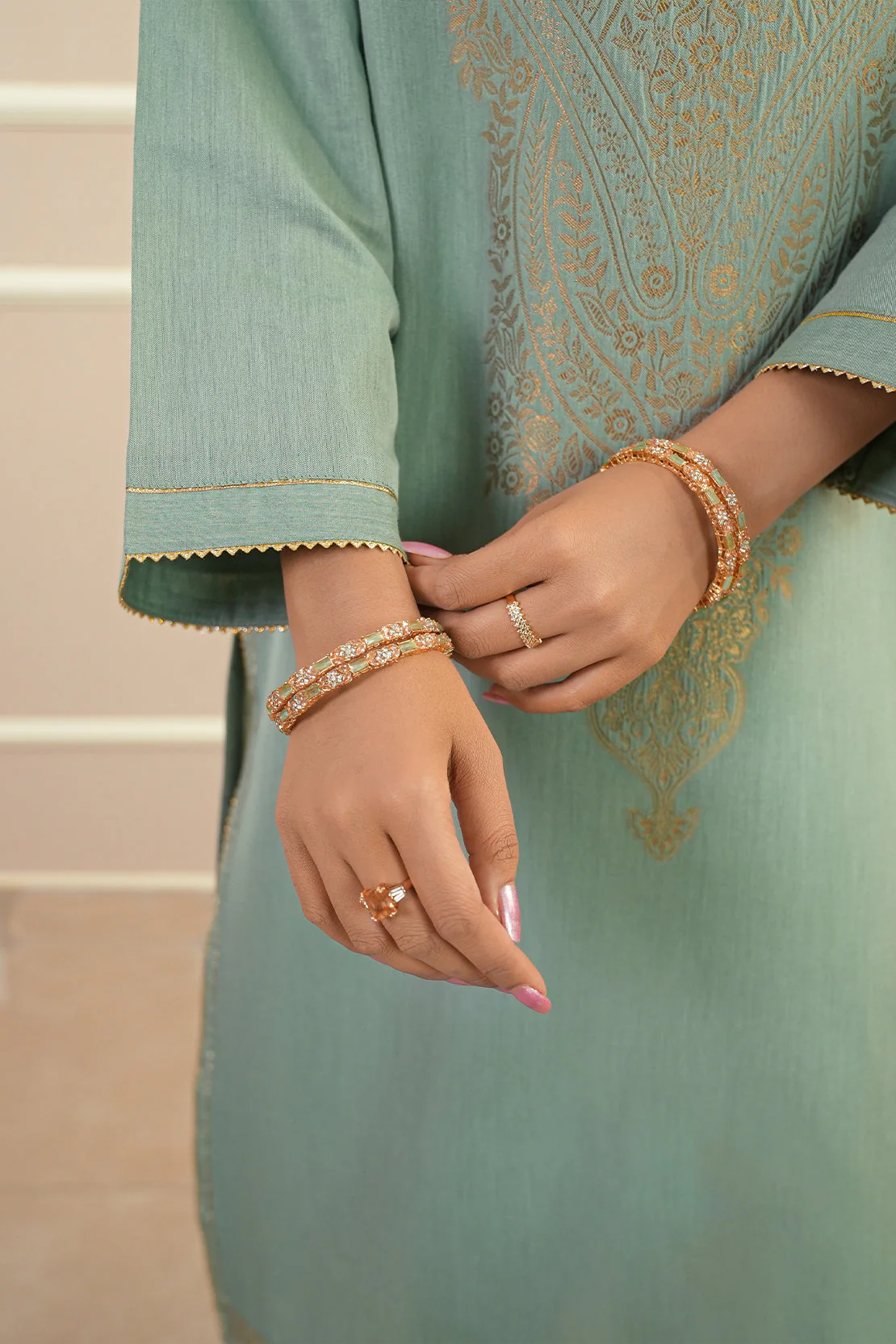 Luxury Pret Cotton Jacquard Stitched 3 Piece - Image 8