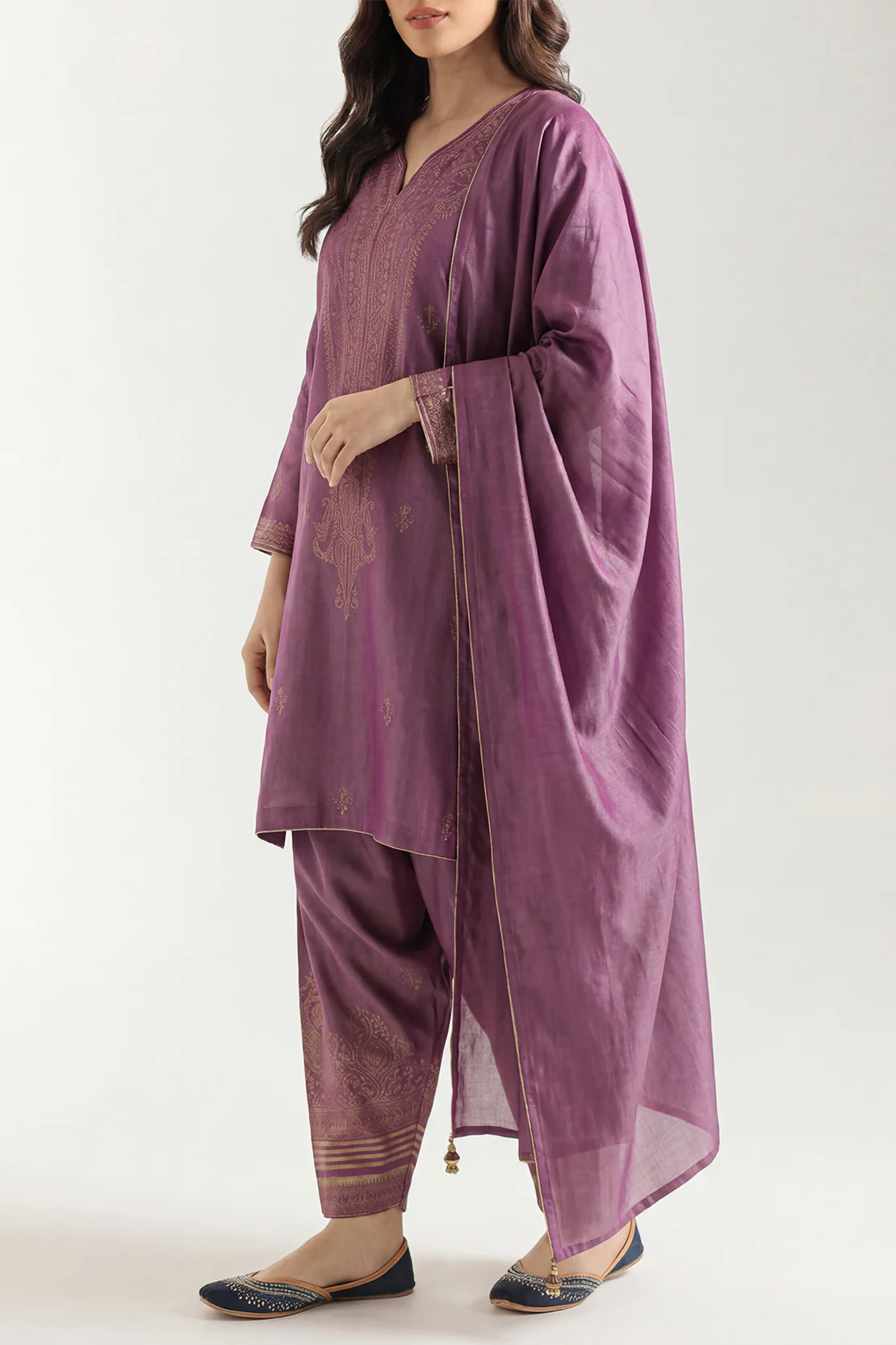 Luxury Pret Cotton Jacquard Stitched Shirt - Image 2