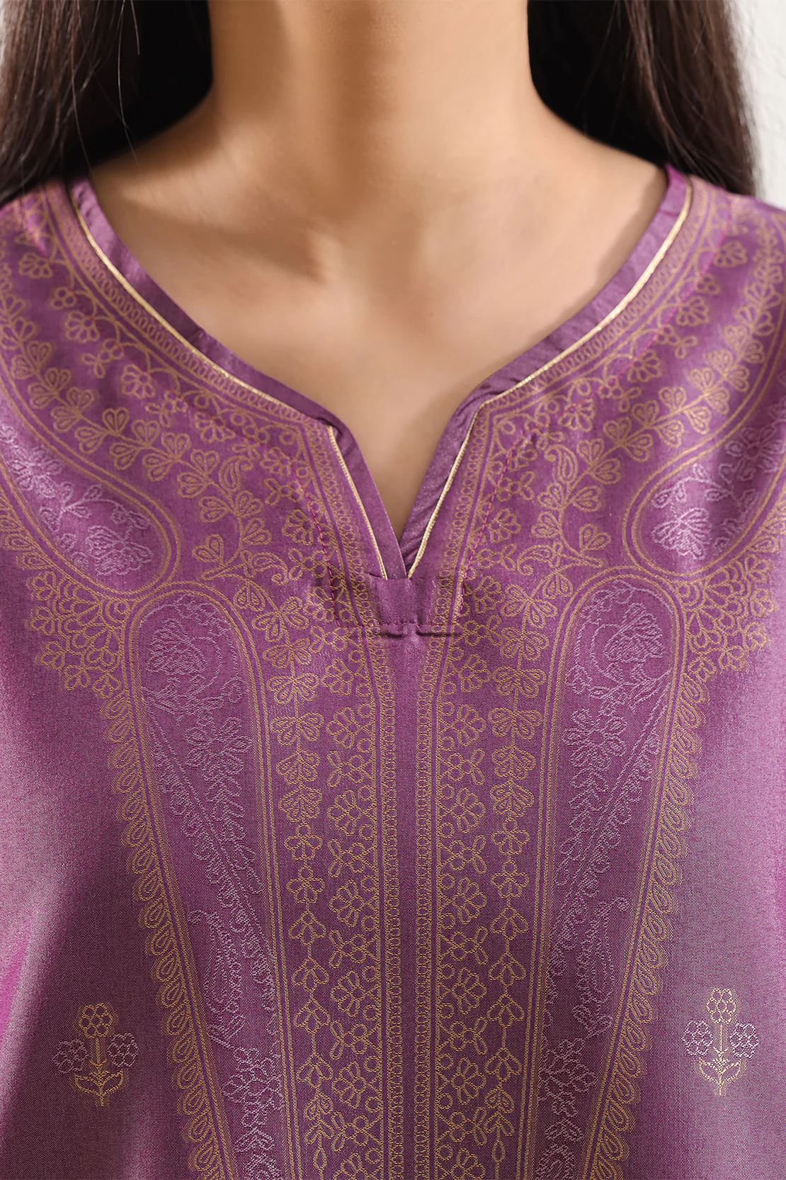 Luxury Pret Cotton Jacquard Stitched Shirt - Image 3