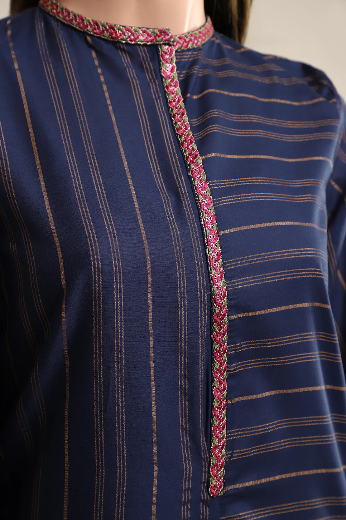 Luxury Pret Emb Lawn Stitched Shirt - Image 3