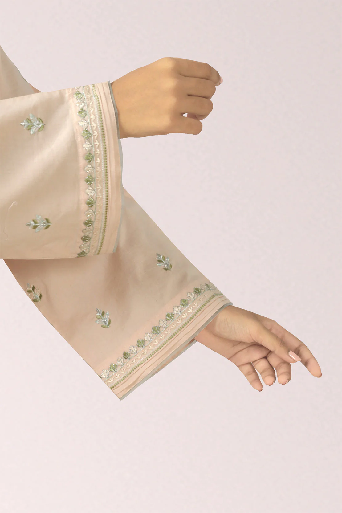 Luxury Pret Embroidered Cotton Stitched 3 Piece - Image 3