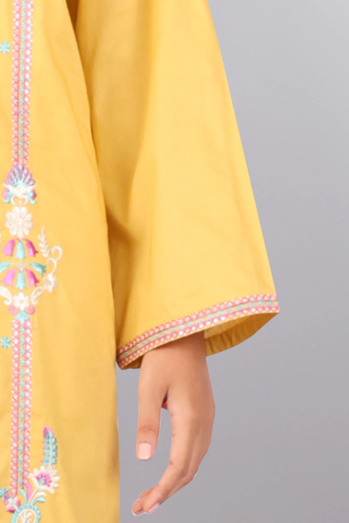 Luxury Pret Embroidered Cotton Stitched 3 Piece - Image 3