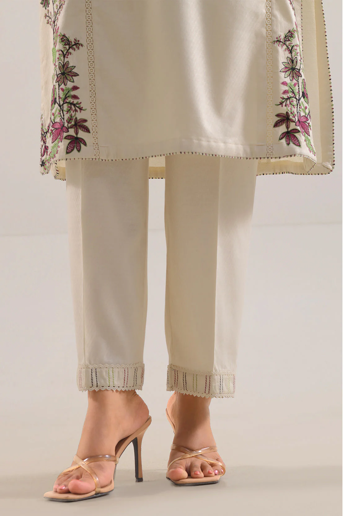 Luxury Pret Embroidered Cotton Jacquard Stitched 3 Piece - Image 5