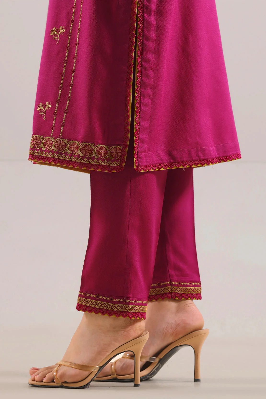 Luxury Pret Embroidered Cotton Jacquard Stitched 3 Piece - Image 6
