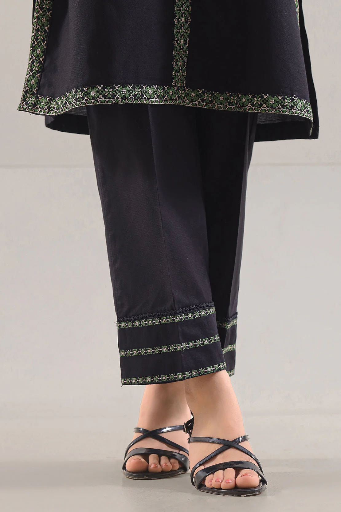 Luxury Pret Embroidered Cotton Jacquard Stitched 3 Piece - Image 6