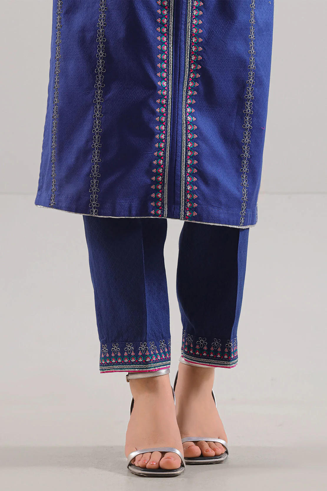 Luxury Pret Embroidered Cotton Jacquard Stitched 3 Piece - Image 5