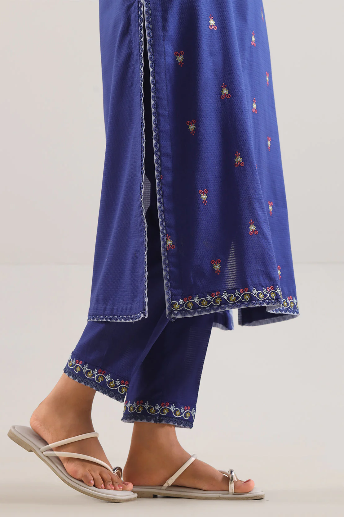 Luxury Pret Embroidered Cotton Jacquard Stitched 3 Piece - Image 6