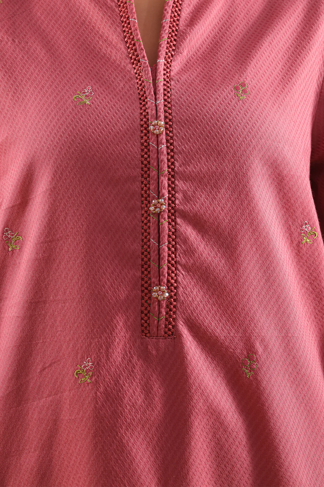 Luxury Pret Embroidered Cotton Jacquard Stitched 3 Piece - Image 4
