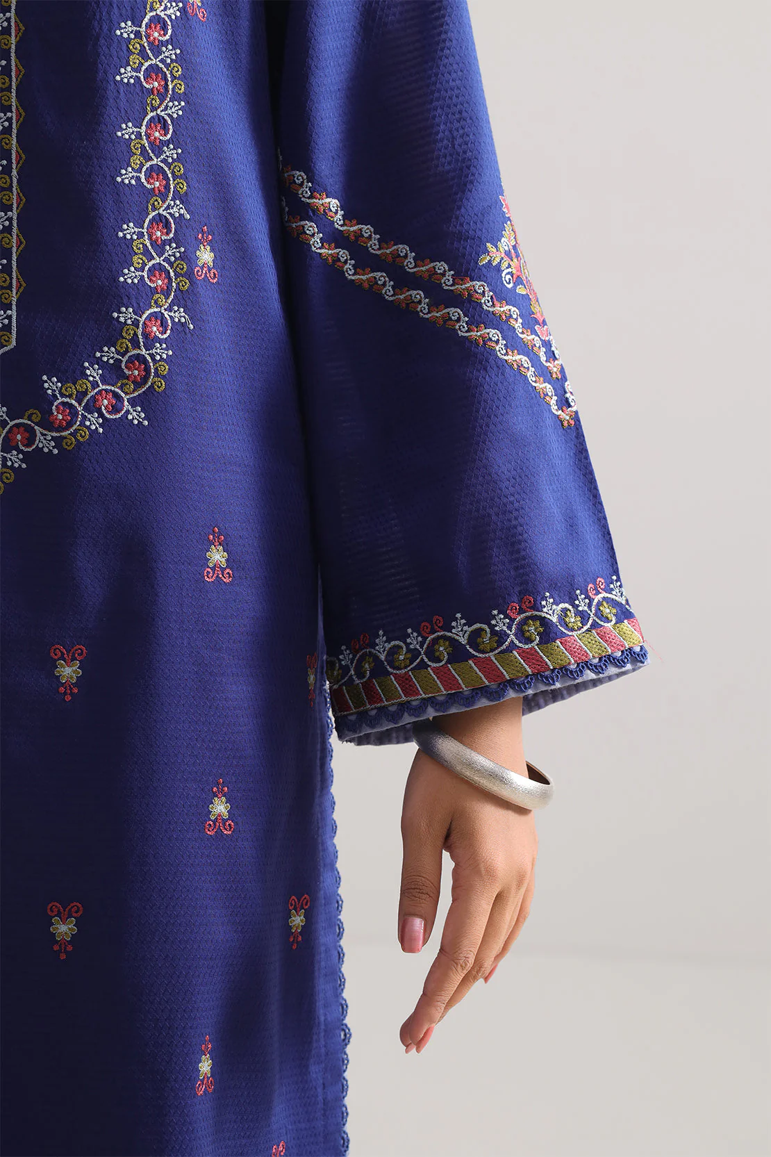 Luxury Pret Embroidered Cotton Jacquard Stitched (Shirt/Trouser) - Image 5