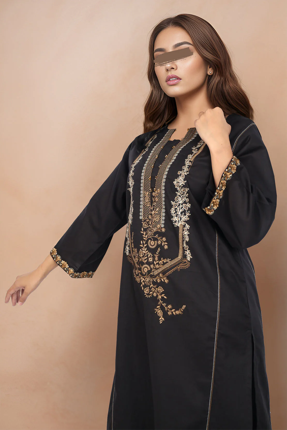 Luxury Pret Embroidered Cotton Stitched 2 Piece (shirt/trouser) - Image 3