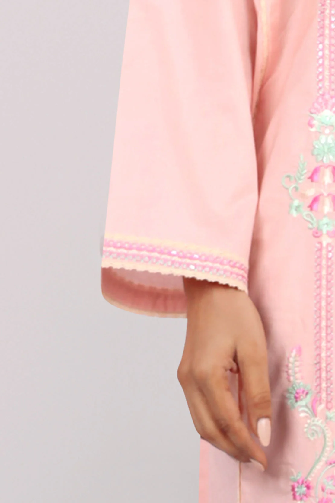 Luxury Pret Embroidered Cotton Stitched 3 Piece - Image 3