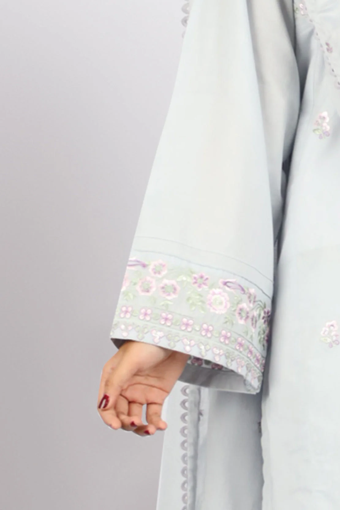 Luxury Pret Embroidered Cotton Stitched 3 Piece - Image 3