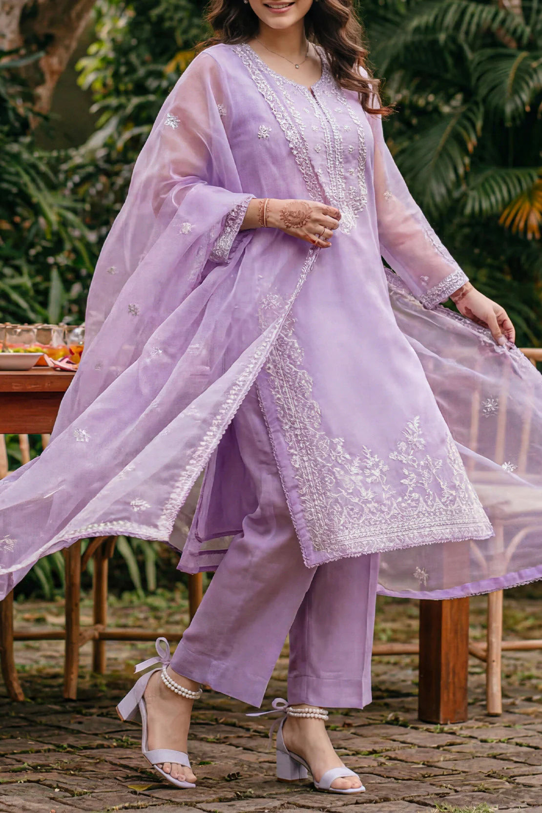 Luxury Pret Embroidered Organza Stitched 3 Piece