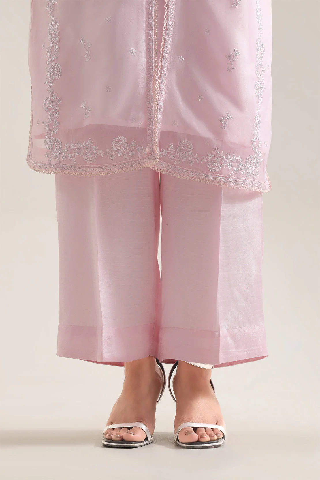 Luxury Pret Embroidered Organza Stitched 3 Piece - Image 4