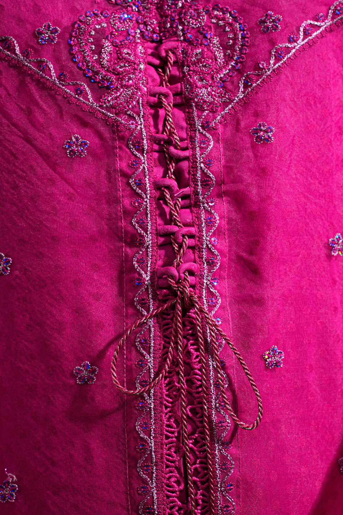 Luxury Pret Embroidered Self Jacquard Stitched (Shirt/Trouser) - Image 7
