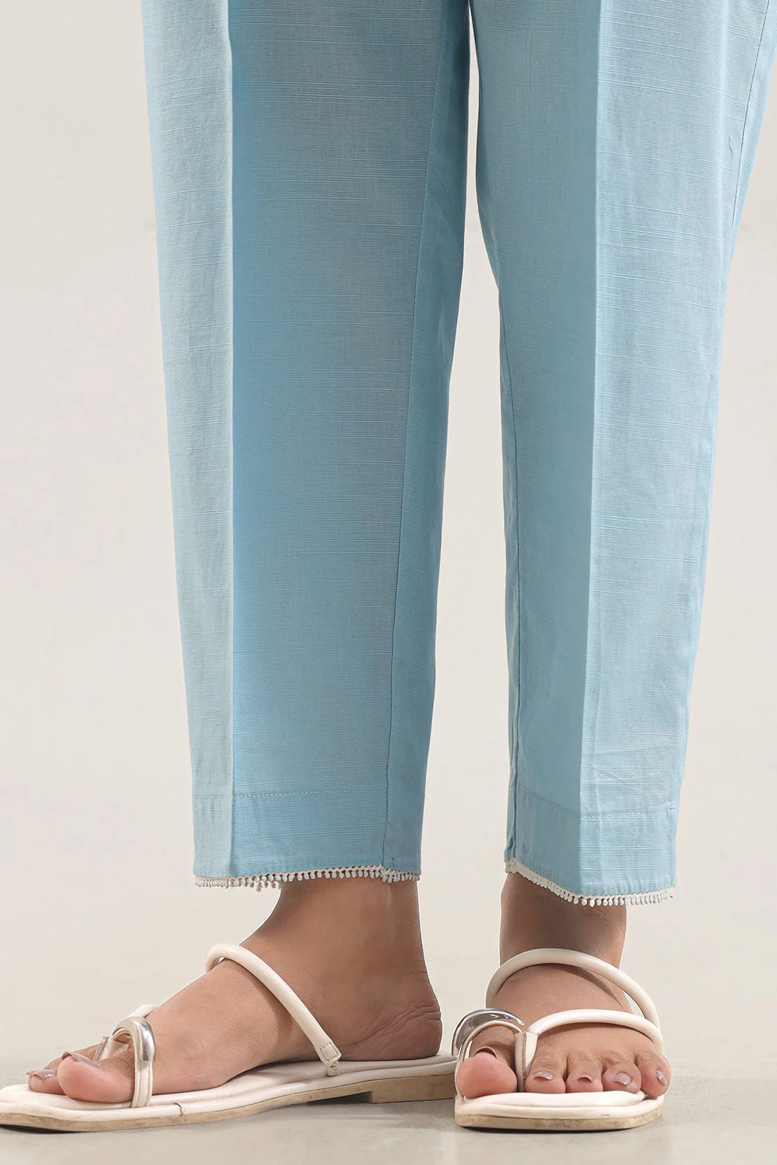 Luxury Pret Embroidered Slub Cotton Stitched 2 Piece Shirt/Trouser - Image 5