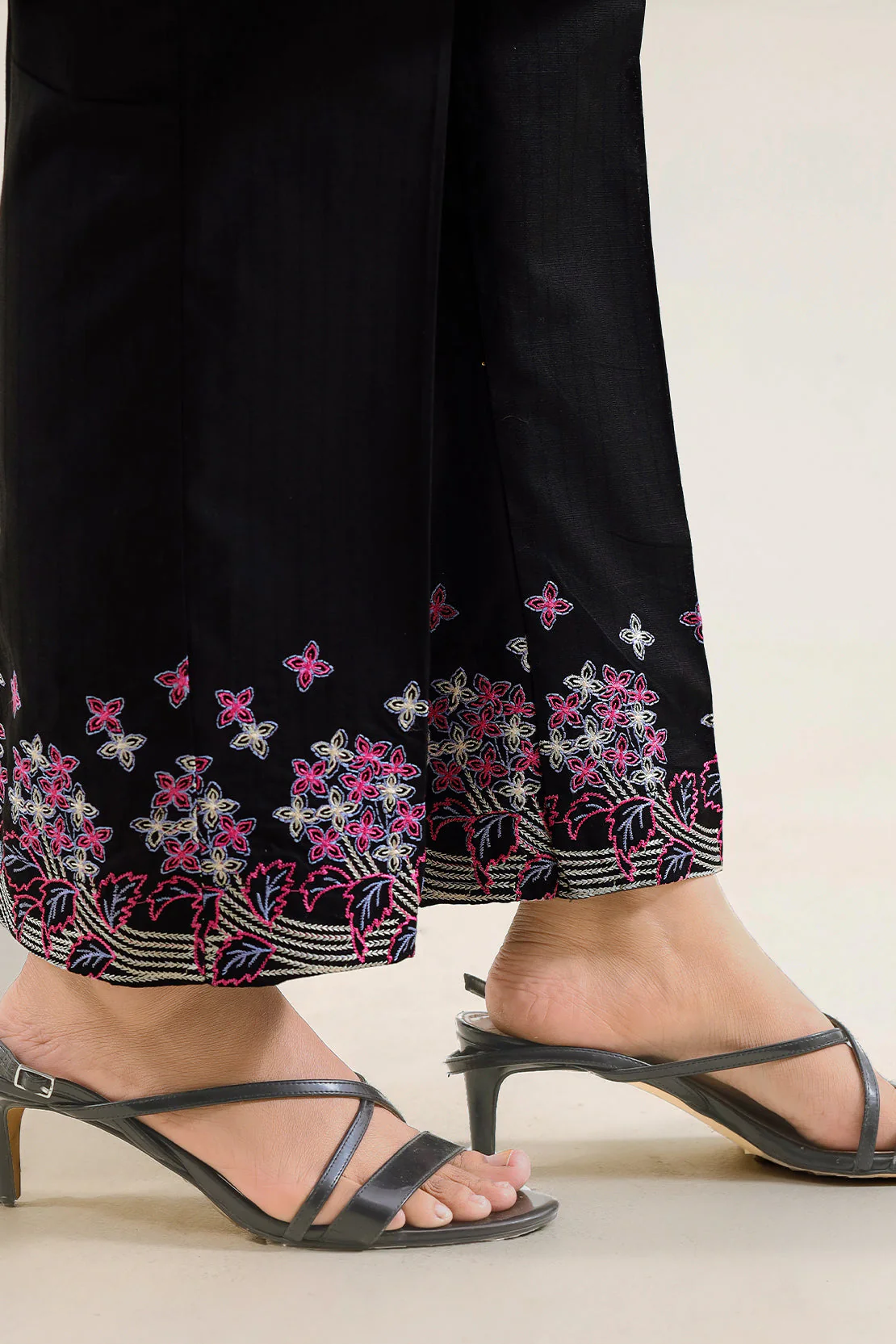 Luxury Pret Embroidered Slub Cotton Stitched 3 Piece - Image 7