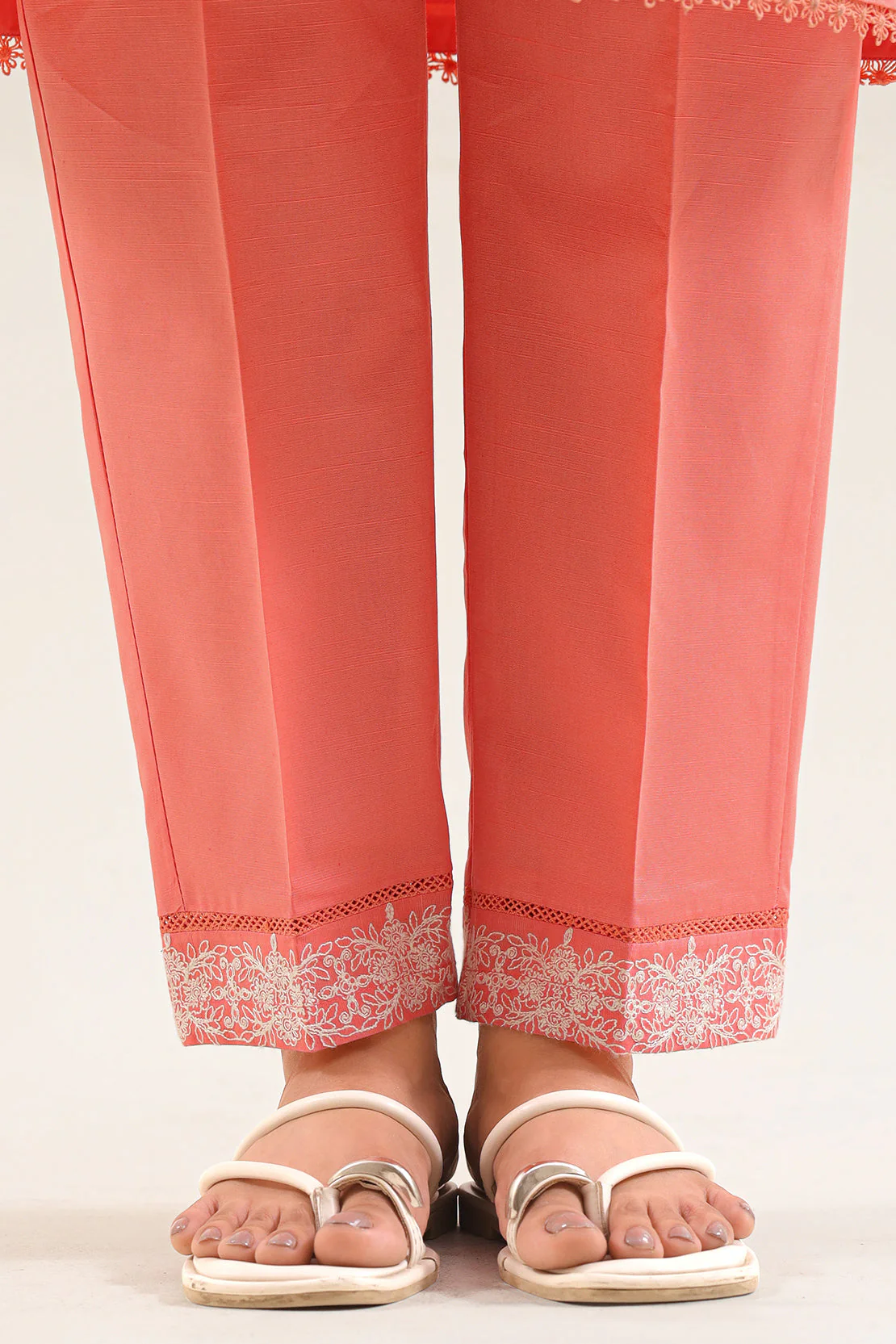 Luxury Pret Embroidered Slub Cotton Stitched 3 Piece - Image 5