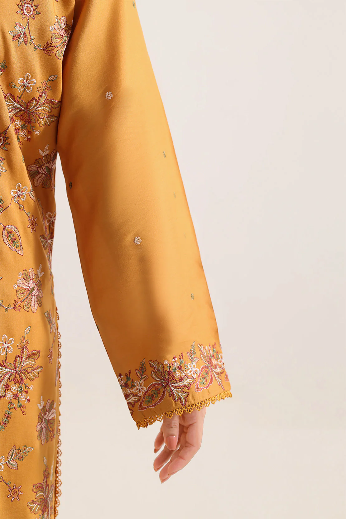 Luxury Pret Embroidered Soft Touch Cotton Stitched 3 Piece - Image 4