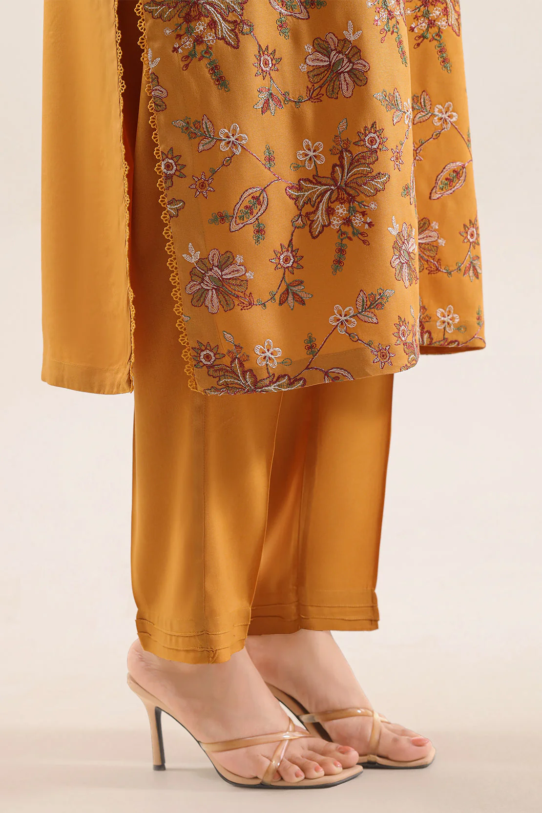 Luxury Pret Embroidered Soft Touch Cotton Stitched 3 Piece - Image 5