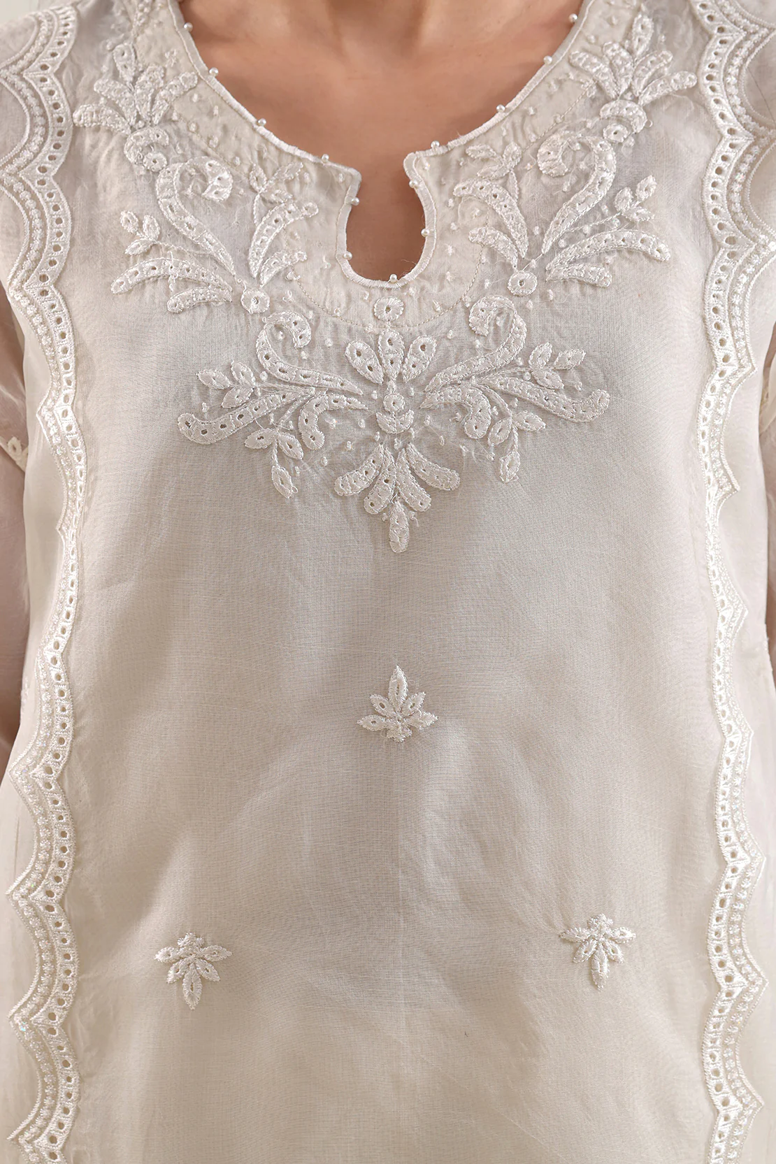 Luxury Pret Embroidered Stitched Organza 2 Piece (Shirt/Trouser) - Image 5