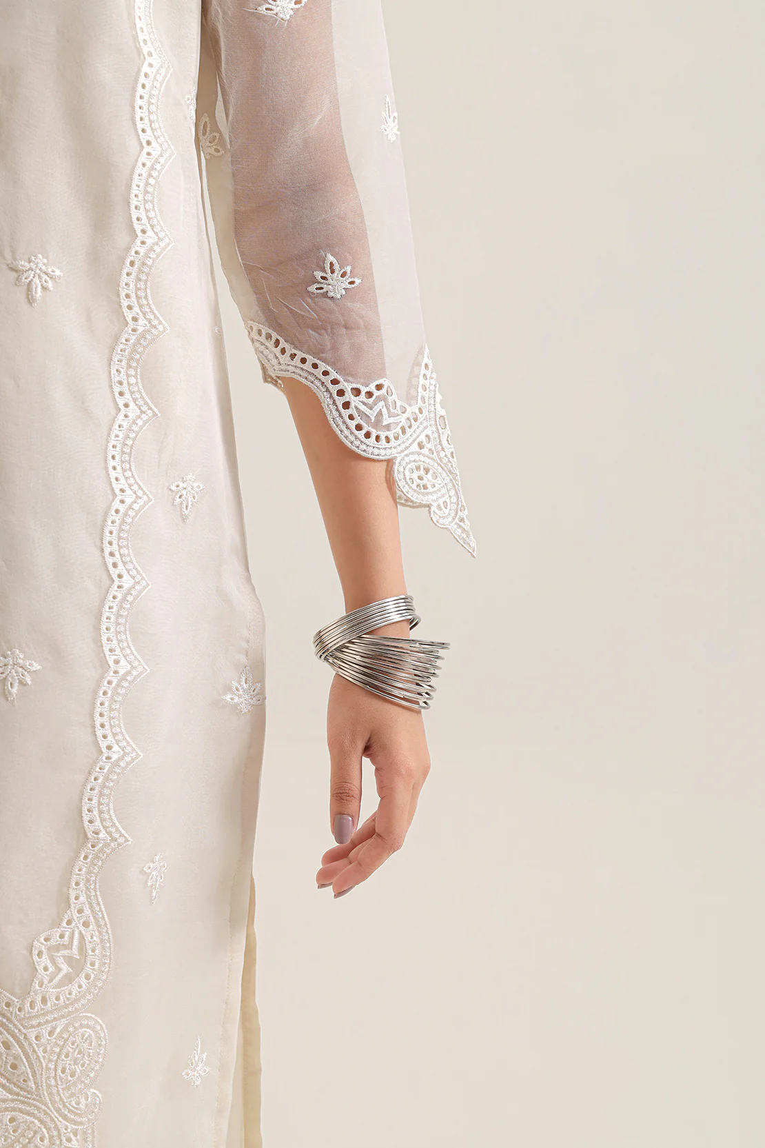 Luxury Pret Embroidered Stitched Organza 2 Piece (Shirt/Trouser) - Image 6