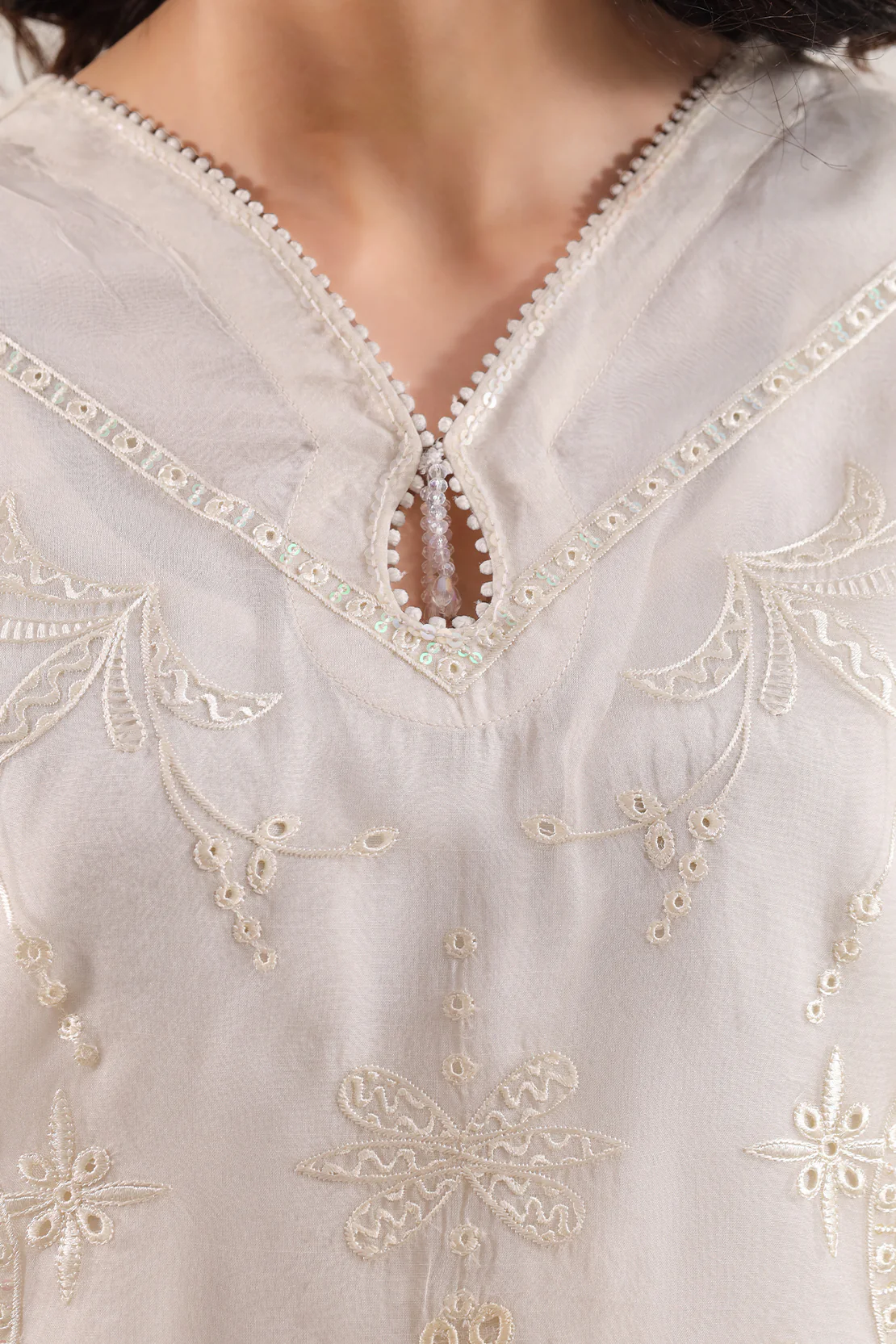 Luxury Pret Embroidered Stitched Organza 2 Piece (Shirt/Trouser) - Image 5