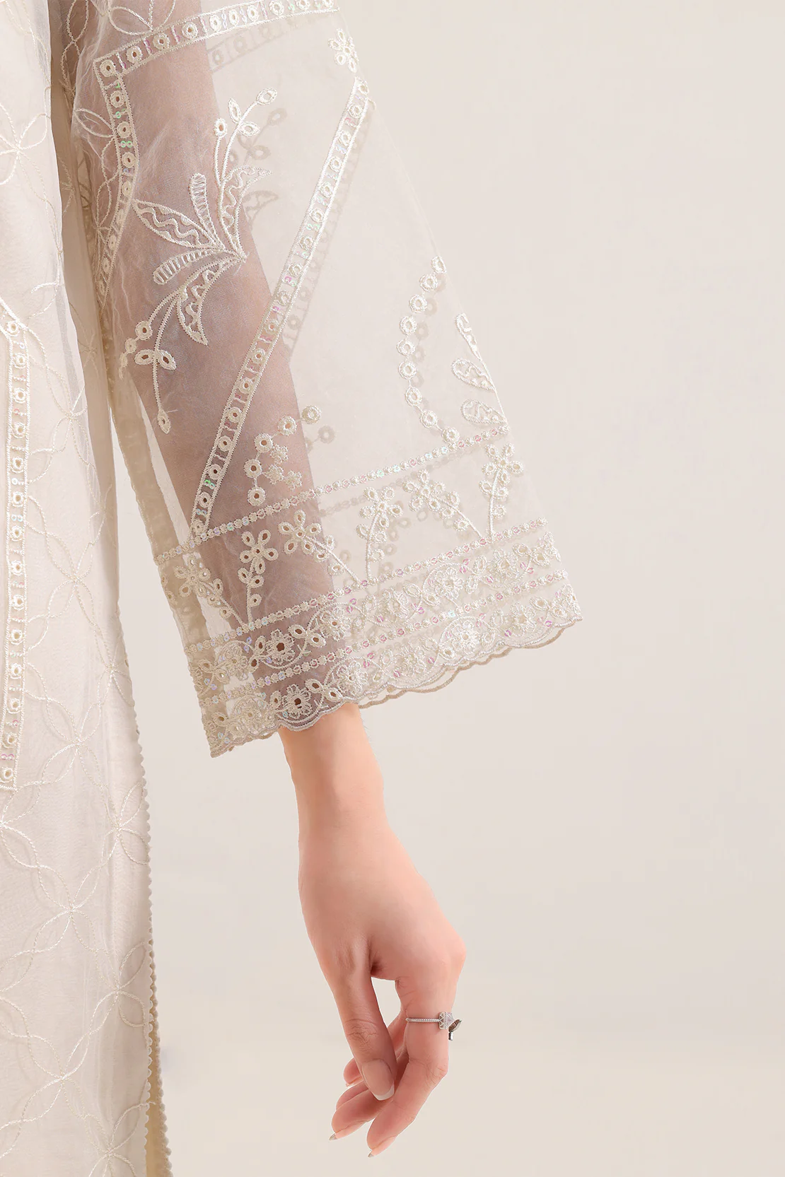 Luxury Pret Embroidered Stitched Organza 2 Piece (Shirt/Trouser) - Image 6